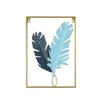 1 Pieces Metal Flowers Wall Arts - Rustic Farmhouse Decor Minimalist Flower Wall Decors for Living room Bathroom Bedroom Dining Room-Housewarming Gifts，Plantain Leaves