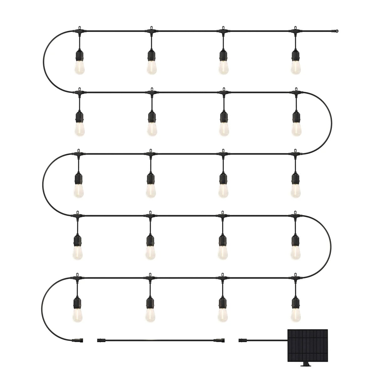 Artika Blaze 20 LED Bulb Outdoor Solar String Lights Matte Black