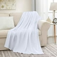 thumbnail image 4 of Chezmoi Collection 100% Cotton 4 Layer Muslin Blanket, Throw Size, Lightweight Breathable Pre-Washed Throw, Soft All Season Blanket for Bed Sofa Couch, White, 4 of 9