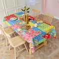 thumbnail image 3 of Pioneer Flower Floral Print Pattern Rectangle Tablecloth 60"x102", Waterproof Polyester Table Cloth, Wipeable Spillproof for Dining Camping Indoor Outdoor, 3 of 6