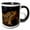 Black/White, variant on 3drose, Africa, Zambia. Leopard in Tree at Night., 11oz Two-tone Red Mug