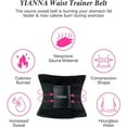 thumbnail image 2 of YIANNA Women Waist Trainer Belt - Slimming Sauna Waist Trimmer Belly Band Sweat Sports Girdle Belt Black-XL, 2 of 7