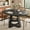 3-BLACK, variant on Fsbecl 43.3in-59in Extendable Round Dining Table for 4-8, Space Saving Kitchen Table with Storage Shelf Base, Black