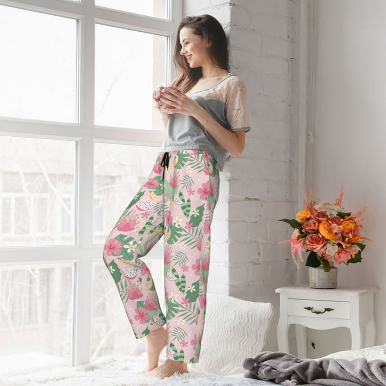 Bingfone Pajamas for Women Tropical Pitaya Pajama Pants with Pockets X Large Walmart