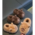 thumbnail image 4 of Capybara Plush Slippers for Family, Soft Warm Indoor House Shoes, Cozy Anti-Slip Sole, Cute Animal Design, Fluffy Winter Home Bedroom Slippers, Gift for Women and Men, 4 of 8