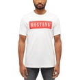 thumbnail image 4 of MUSTANG Camiseta de hombre - Austin, logo grande, algodón orgánico, punto liso Blanco XL (X-Large), 4 of 4