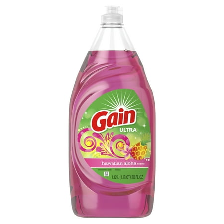 Gain Ultra Dishwashing Liquid Dish Soap, Hawaiian Aloha, 38 fl oz