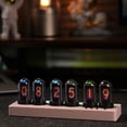 thumbnail image 4 of pitrice Nixie Tube Clock No Glow Tubes Remote Usb Digital Alarm Clock Mini Nixie Tube B, 4 of 6