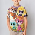thumbnail image 2 of Super Kitties Kid Shirts Unisex Casual Tops 3D Print Graphic Tees Short Sleeve T Shirts for Boys Girls 130CM, 2 of 8