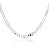 925 Sterling Silver 4.5mm Curb Link Chain Necklace 18 inch