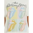 thumbnail image 4 of Time and Tru Women's Rolling Stones Pop Squares Graphic Short Sleeve Tee, 4 of 5