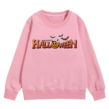 

Sweatshirt Winter Children s Warm Tops Comfortable Festive Alphabet Pumpkin Printing Casual Wearing Toddler Halloween Shirt Pumpkin Short Kids Halloween Long Sleeve Shirt Baby Thanksgiving Outfit Girl