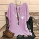 thumbnail image 2 of Vestidos Casuales Para Mujer, Blusas De Mujer De Moda Camisetas estampadas de moda para mujer, blusas casuales de lino holgadas de manga corta con cuello redondo y raglán, 2 of 6