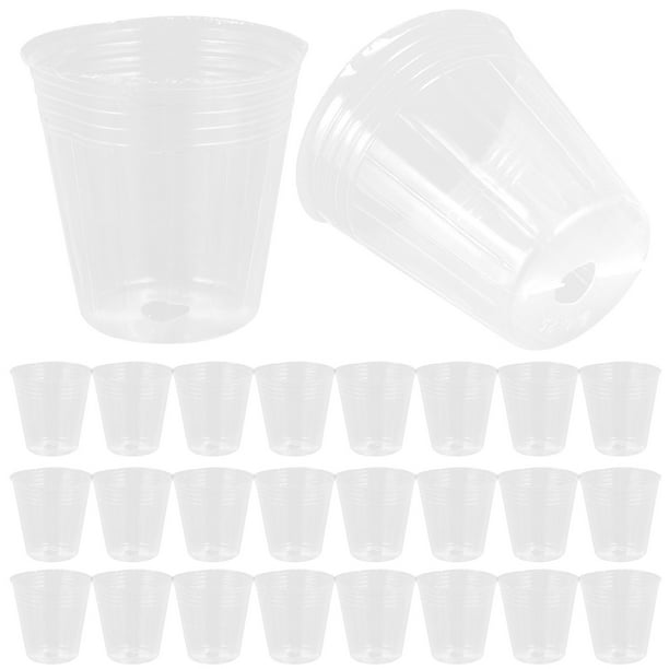 50 macetas transparentes para orquídeas, plantas de vivero, macetas pequeñas transparentes para plantas, macetas para el cuidado de plantas.