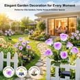 thumbnail image 5 of Rirool 2-Pack Purple Solar Rose Flower Garden Stake Lights, 7 Heads Outdoor Waterproof Decorative Lights with 8 Modes, Auto On/Off Warm White LED for Yard Lawn Patio Pathway Decor, 5 of 8
