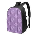 thumbnail image 1 of YFYANG 17" Laptop Backpack, Purple Floral Stripes Fashion Travel Work Backpack with USB and Headphone Cable Interface for Men and Women, 1 of 8