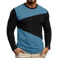 thumbnail image 2 of WAENQINLA Men Lightweight Long Sleeve Tees Crew Neck Color Block Slim Fit Tshirts Moisture Wicking Breathable Casual Pullover Tops S-2XL, 2 of 6