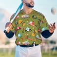 thumbnail image 5 of Lsque Transportation Prints Pattern Mens Polo Golf Shirts Funny Graphics Shorts Sleeve Button Shirts Baseball T-shirt-4X-Large, 5 of 7