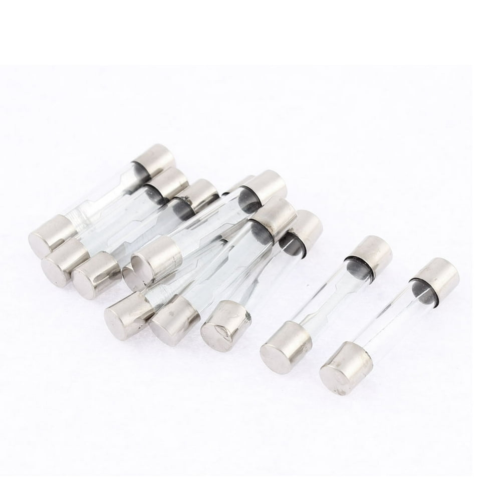 32V 20A Clear Glass Tube Fuses 6mm x 30mm 10 Pcs