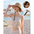 thumbnail image 2 of Beach Hats for Women, Wide Brim Sun Straw Hat for Women, Sun Hat UPF 50+ UV Protection, 2 of 5