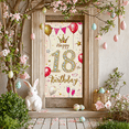 thumbnail image 6 of Sparkling 18th Birthday Backdrop Banner with Crown Balloons Stars and Glasses Decor for Birthday Party Photography Props Photo Background Decorations, 6 of 7