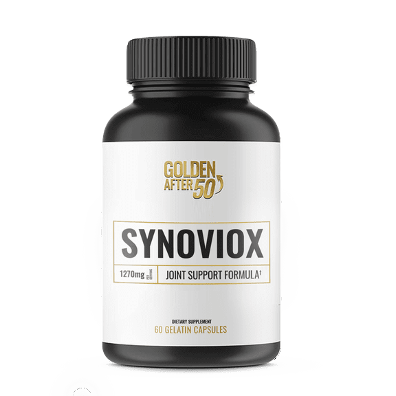 Golden After 50 Synoviox - 1270mg Joint Support Supplement - Supports Joint Health and Joint Comfort - Boswellia Capsules with Cucurmin, Hyaluronic Acid, and Bioperine