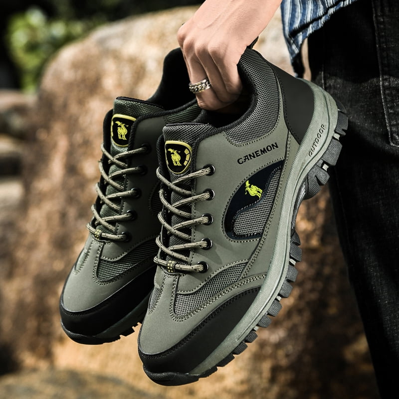 CANEMON Men's Outdoor Low-Top Hiking Shoes for Outdoor Trailing Trekking Camping Walking