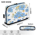 thumbnail image 3 of Standing Pencil Case with Base Large Capacity Stationery Pouch Pen Bag with Zipper for Women Men Blue Flowers and Butterflies, 3 of 7