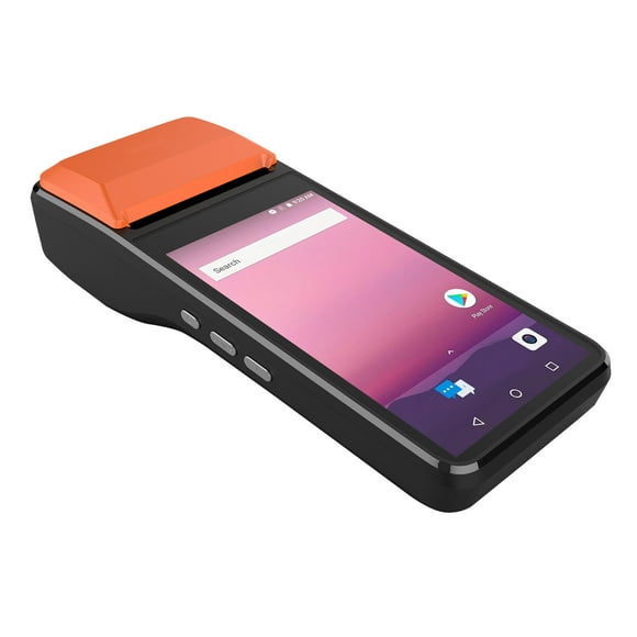 Tignapoo R330 Android Handheld POS Terminal - 5" Touchscreen, 1GB RAM, 8GB Storage, 4G Connectivity, 5MP Camera, Built-in Battery, Orange (No NFC or Scanner)
