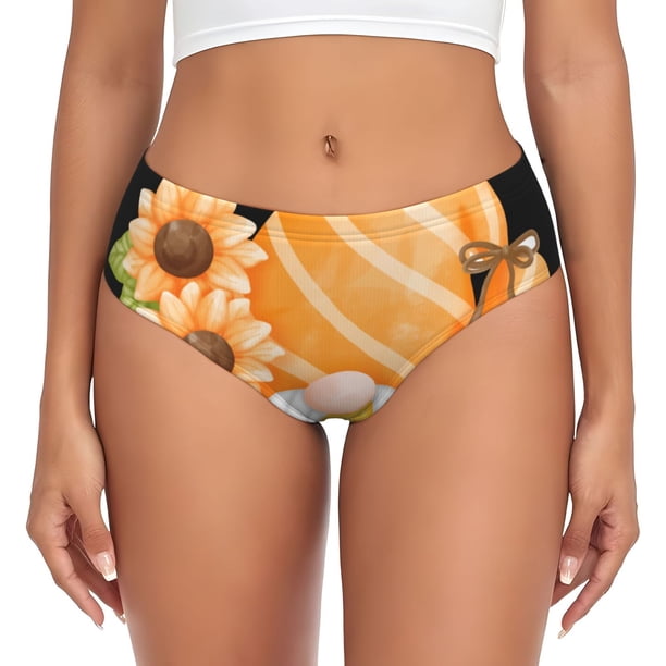 Fotbe Sunflower Gnomes 2 Calzones Estampados para Mujer – Ropa Interior de Algodón, Cómoda, Suave y Elástica-Small