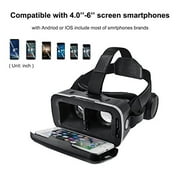 VR Headset Virtual Reality Headset,VR Glasses,VR Goggles -Compatible for iph X 7/7+/6s/6 +/6/5, Samsung Galaxy, Huawei,