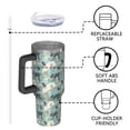 thumbnail image 4 of Modern 40oz Tumbler– Stainless Steel Insulated Tumbler with Handle and Straw, Large Capacity Travel Cup for Hot & Cold Drinks, 4 of 7