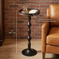 thumbnail image 4 of Small Round Drink Table,Pedestal Tables,Small Round Side Table for Narrow Spaces,End Table for Living Room, Bedroom, Bathroom,Balcony, 4 of 8