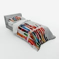 thumbnail image 3 of Ambesonne Modern Bedding Set 4 Pcs, Music Theme Grungy, Queen, Multicolor, 3 of 3