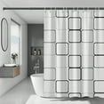thumbnail image 4 of Vfedsrsge Plastic Waterproof Shower Curtain with 8 Hooks - 180x120cm White, No Drill, for Bathroom, 4 of 6