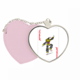 thumbnail image 1 of Red Joker Playing Cards Pattern Mirror Travel Purse Makeup Heart Pink, 1 of 4