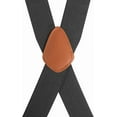thumbnail image 2 of Men's Pants with 4 Chin Clips for Trousers, Vintage Suspenders Braces for Men Heavy Duty Adjustable Elastic X-Shape (Dark Gray), 2 of 4