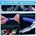 thumbnail image 2 of Kit de Herramientas para Crimpado ZOERAX 3 en 1 para RG59 y RG6 con 20 Conectores F, 2 of 7
