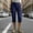 Blue women cargo capri pants a1, variant on Cargo Capri Pants for Women Mid Rise Casual Solid Regular Fit Capri Pants with Pockets Loose Beach Vacation Lounge Trousers Summer Fashion, Blue M