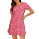 thumbnail image 1 of Easygdp Colorful Sprinkles Donuts Camisón de manga corta para mujer, informal, estampado, 1 of 6