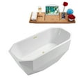 thumbnail image 7 of 63" Streamline N630PBR Soaking Freestanding Tub and Tray With Internal Drain in Polished Brass, 7 of 7