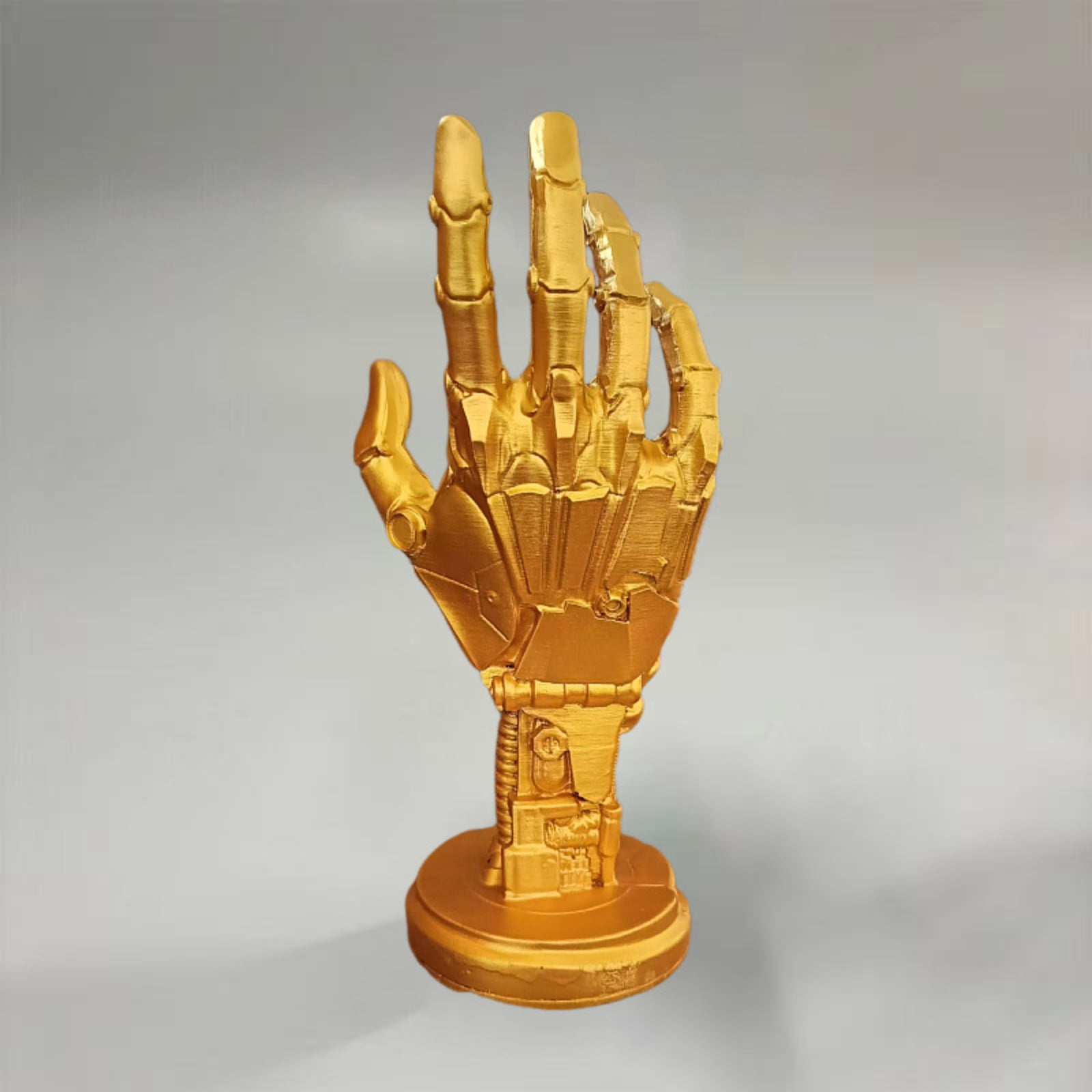 Cyberpunk Mechanical Hand Resin Figurine, Steampunk Robot Hand Decor, Gaming Controller Stand for Desk, Retro Tech Display Holder, Cool Gamer Room Ornament, Desktop Organizer Gift for Men