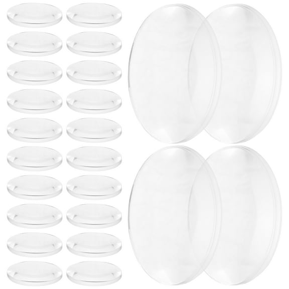 MLINS  60 Pcs Biconvex Lens Teaching Magnifying Glasses Telescope Mirror Transparent