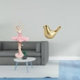 thumbnail image 2 of Escultura de resina de niña bailarina y figura de pájaro dorado, estatua de animal moderna para oficina, sala de estudio, escritorio, estantería, sala, 2 of 8