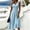 #0216-Light Blue, variant on Women Solid Sleeveless V Neck High Waist A Line Swing Midi Dress Purple M Gift