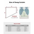 thumbnail image 6 of Turquoise Boho Swag Valances for Windows, Retro Ethnic Teal Geometric Aesthetic Rod Pocket Sheer Valances for Large Windows, Swag Toppers Light Filtering for Kitchen Living Room 2 Panels 36''x63'', 6 of 6