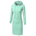 thumbnail image 2 of Doubju Womens Long Sleeve Kangaroo Pocket Hooded Midi Dress With Plus Size, 2 of 4