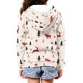 thumbnail image 6 of chaqlin Christmas Tree Zip up Hoodies for Girls Boys Trendy Y2K Hooded Sweatshirt Deer Print Long Sleeve Hoodie Jacket Kids Pullover Top with Pocket, 6 of 7