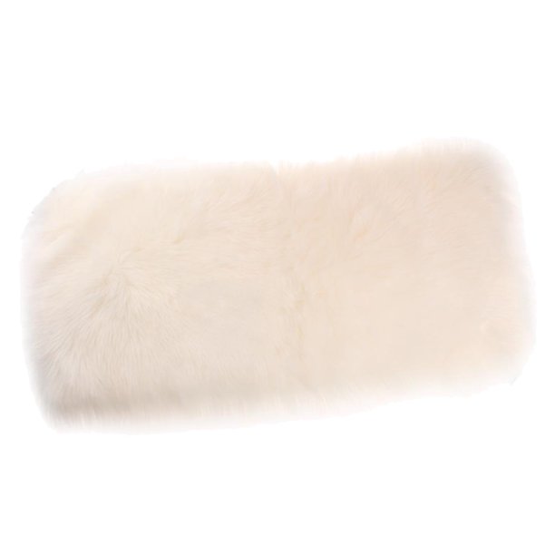 Alfombra artificial suave para mesita de noche o sofá, disponible en 12 colores. Blanco
