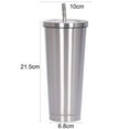 thumbnail image 3 of SPRING PARK 750ML Classic Tumbler Stainless Steel Water Tumbler Cup with Lid and Straw Vacuum Travel Mug Gift, 3 of 4